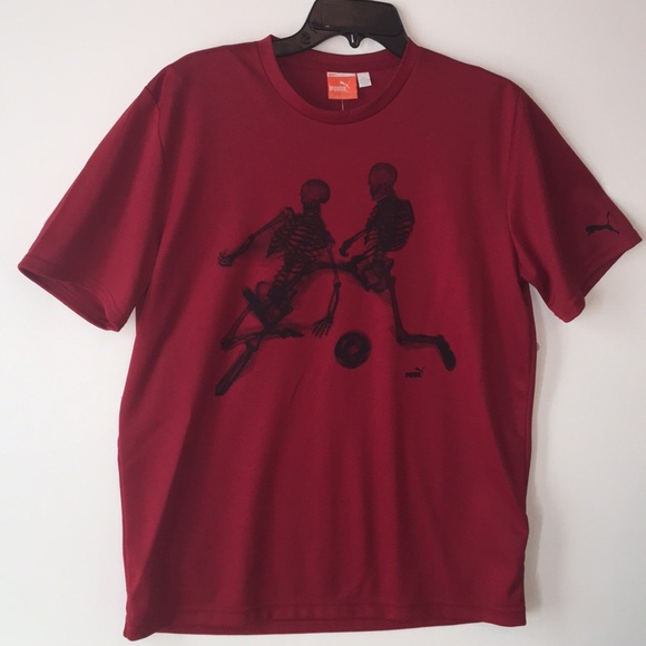 Mens puma tee shirt with socccer picture on front - Picture 3 of 5